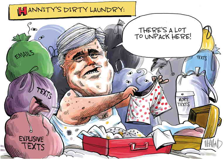Political/Editorial Cartoon by Dave Whamond, Canada, PoliticalCartoons.com on Trump Advisor in Hot Water