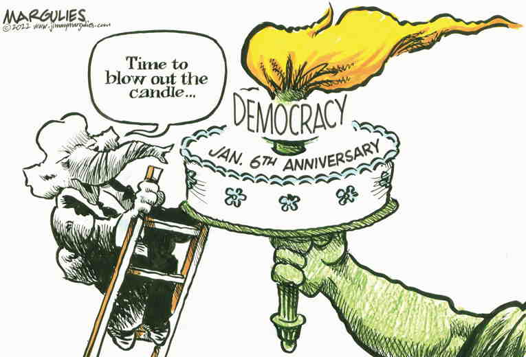 Political/Editorial Cartoon by Jimmy Margulies, King Features on Jan. 6 Commemorated