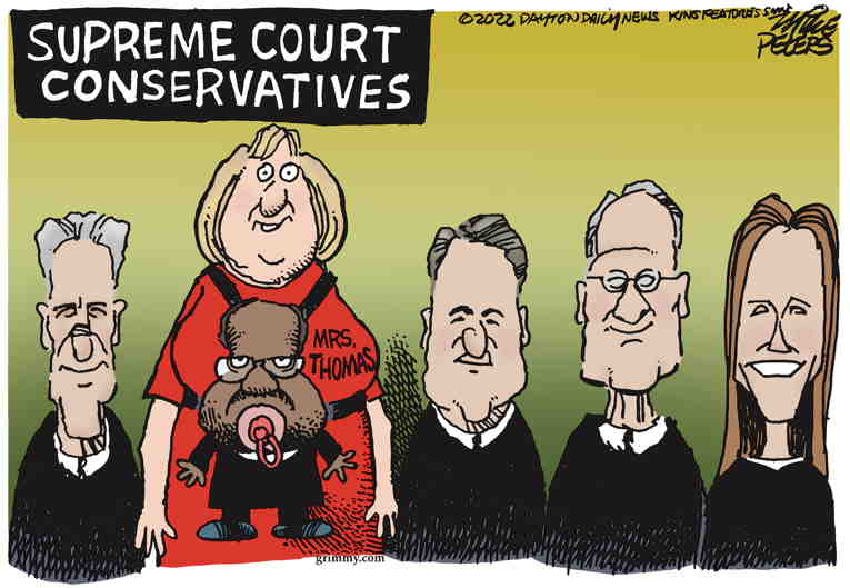 Political/Editorial Cartoon by Mike Peters, Dayton Daily News on Supreme Court Grows