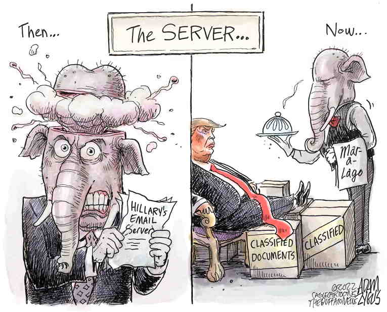 Political/Editorial Cartoon by Adam Zyglis, The Buffalo News on Trump Gears Up for 2024