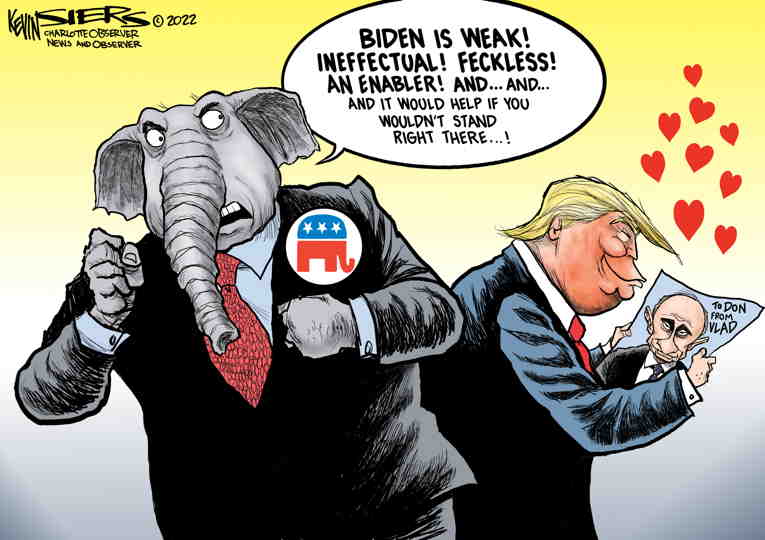 Political/Editorial Cartoon by Kevin Siers, Charlotte Observer on Russia Invades Ukraine