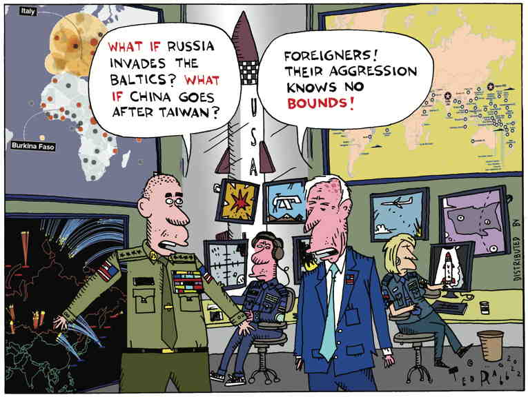 Political/Editorial Cartoon by Ted Rall on Russian Offensive Stalls