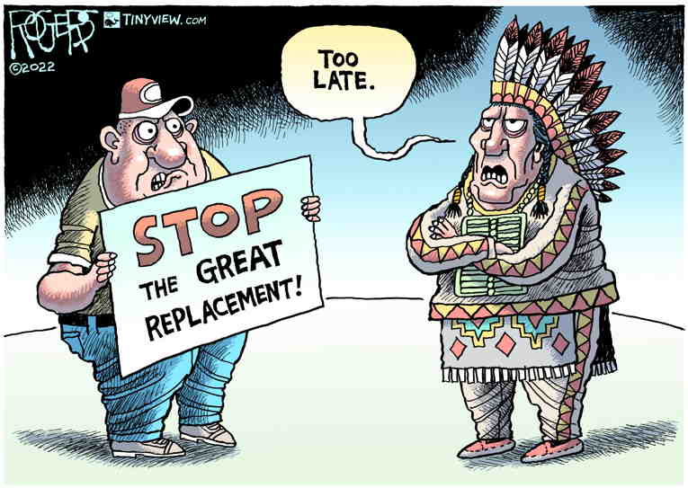 Political/Editorial Cartoon by Rob Rogers on White Supremacists Double Down