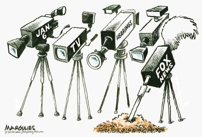 Political/Editorial Cartoon by Jimmy Margulies, King Features on Fox “News” Ends All Pretense