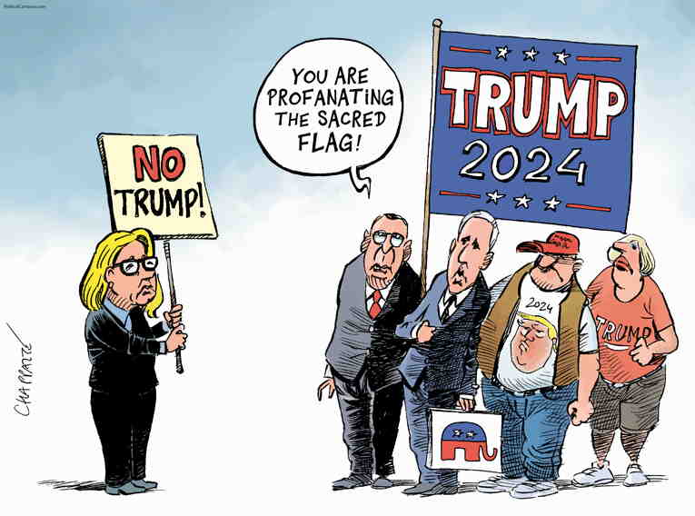 Political/Editorial Cartoon by Patrick Chappatte, International Herald Tribune on Trump Candidates Win