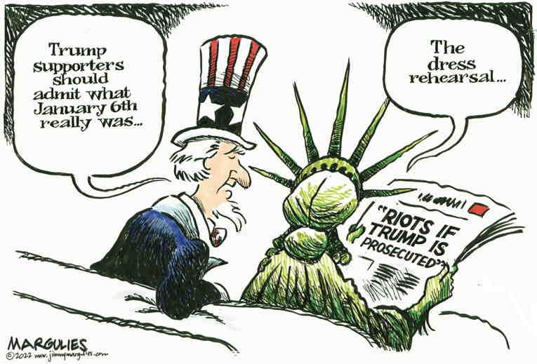 Political/Editorial Cartoon by Jimmy Margulies, King Features on Joe Biden Hits Back