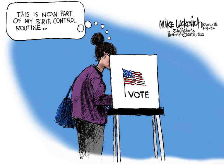Political/Editorial Cartoon by Mike Luckovich, Atlanta Journal-Constitution on GOP Rallies Forces