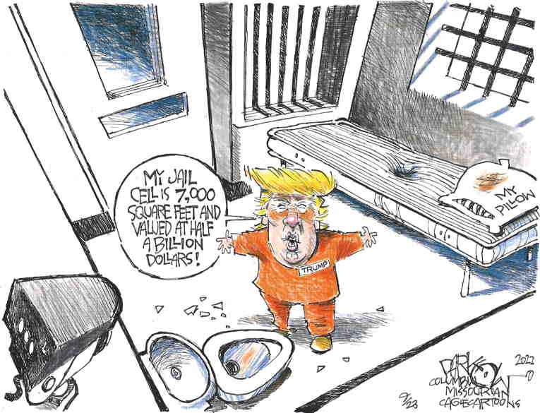 Political/Editorial Cartoon by John Darkow, Columbia Daily Tribune, Missouri on Trump Family Sued by NY