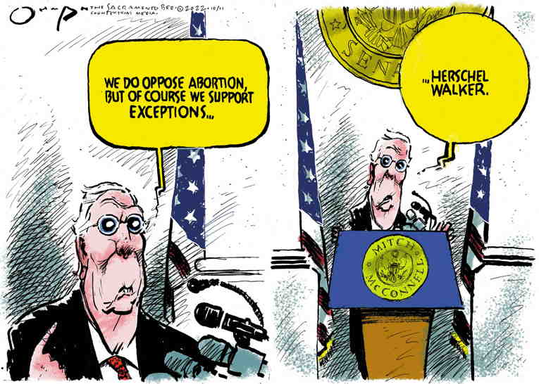 Political/Editorial Cartoon by Jack Ohman, The Oregonian on GOP Rallies Around Walker