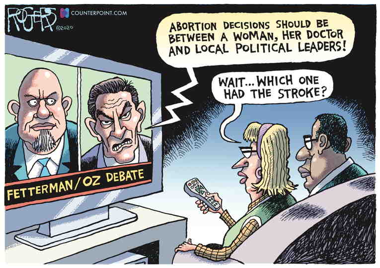 Political/Editorial Cartoon by Rob Rogers on Races Too Close to Call