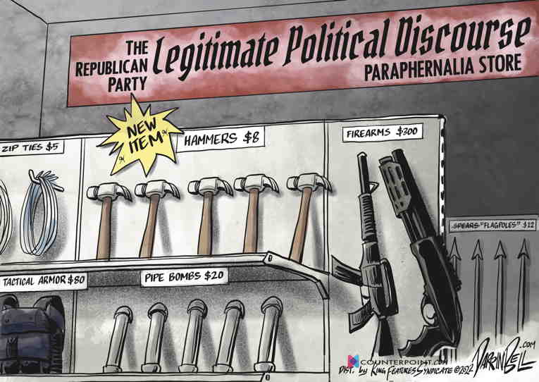 Political/Editorial Cartoon by Darrin Bell, Washington Post Writers Group on Republicans Hammer Pelosi