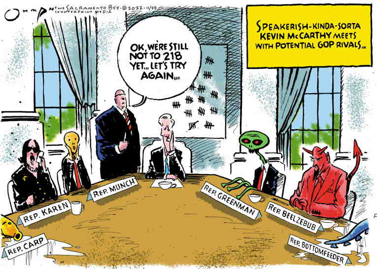 Political/Editorial Cartoon by Jack Ohman, The Oregonian on GOP House in Chaos