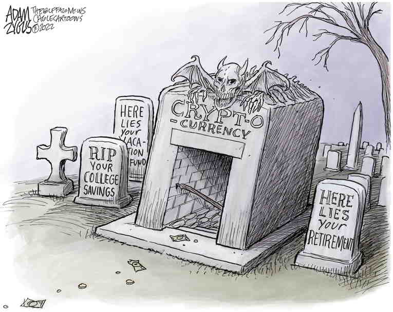 Political/Editorial Cartoon by Adam Zyglis, The Buffalo News on Sam Bankman-Fried Arrested