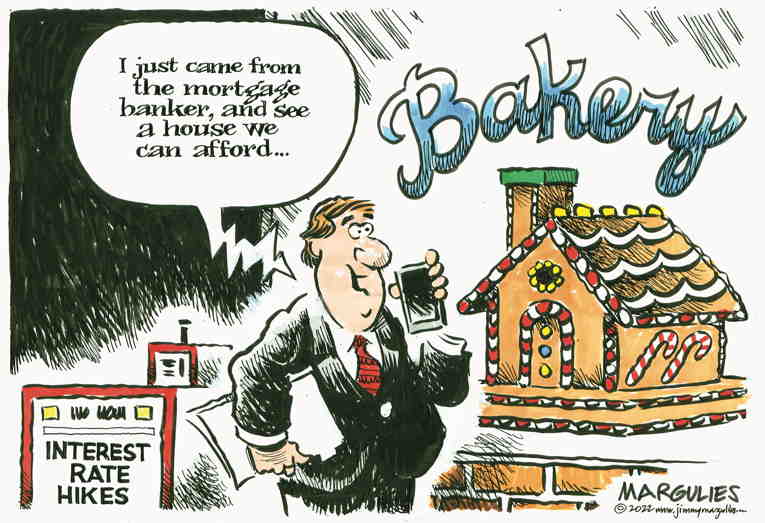 Political/Editorial Cartoon by Jimmy Margulies, King Features on Inflation Eases Somewhat