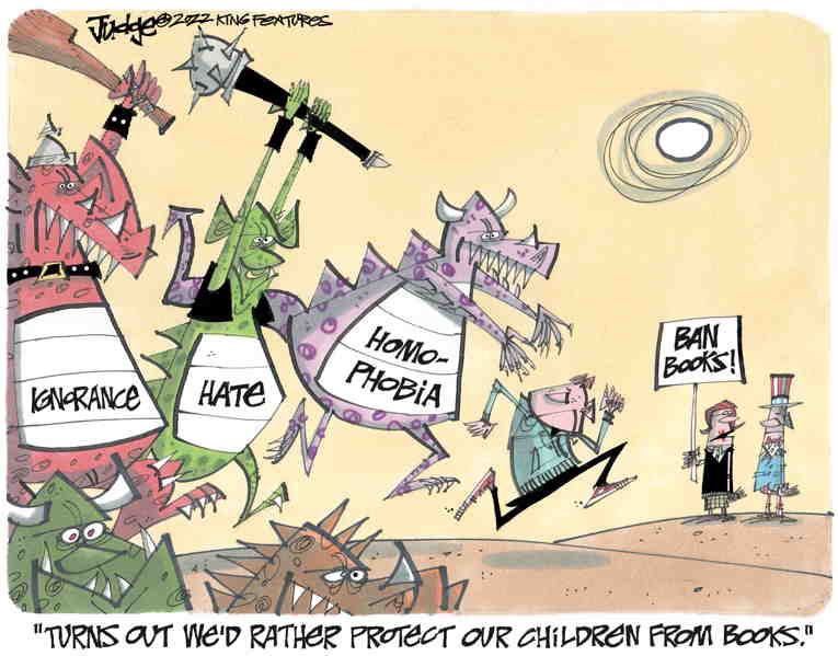 Political/Editorial Cartoon by Lee Judge, King Features on Culture War Ramps Up