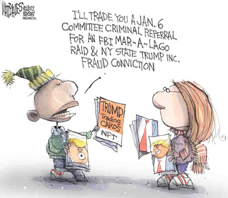 Political/Editorial Cartoon by Matt Davies, Journal News on Trump Astounds Nation