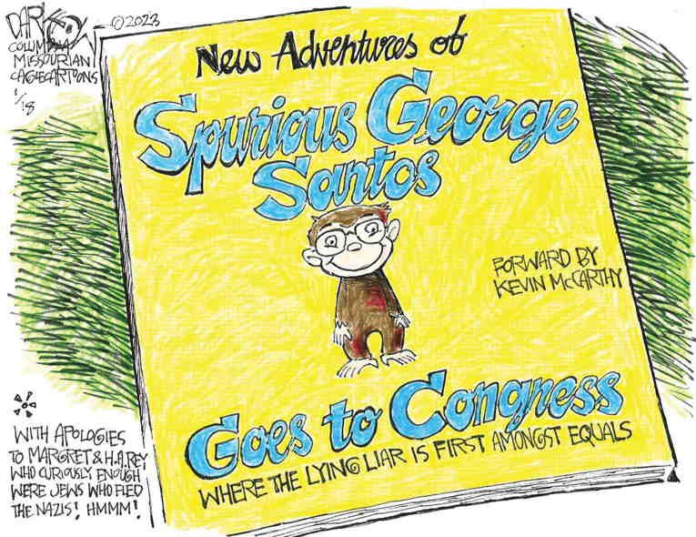 Political/Editorial Cartoon by John Darkow, Columbia Daily Tribune, Missouri on Con Artist Seated in Congress