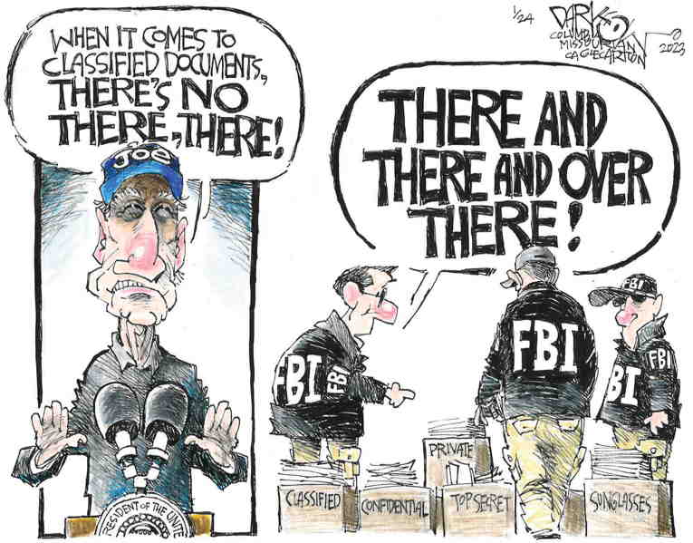 Political/Editorial Cartoon by John Darkow, Columbia Daily Tribune, Missouri on More Classified Documents Found