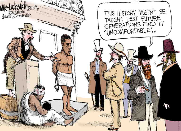 Political/Editorial Cartoon by Mike Luckovich, Atlanta Journal-Constitution on GOP Attacks Woke