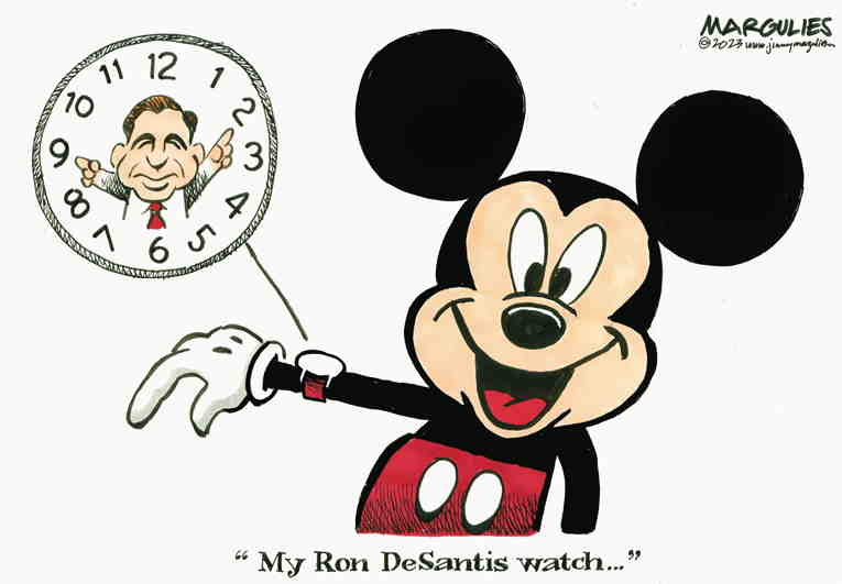 Political/Editorial Cartoon by Jimmy Margulies, King Features on Disney Sues DeSantis