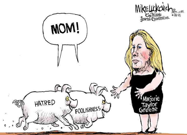 Political/Editorial Cartoon by Mike Luckovich, Atlanta Journal-Constitution on McCarthy Threatens Default