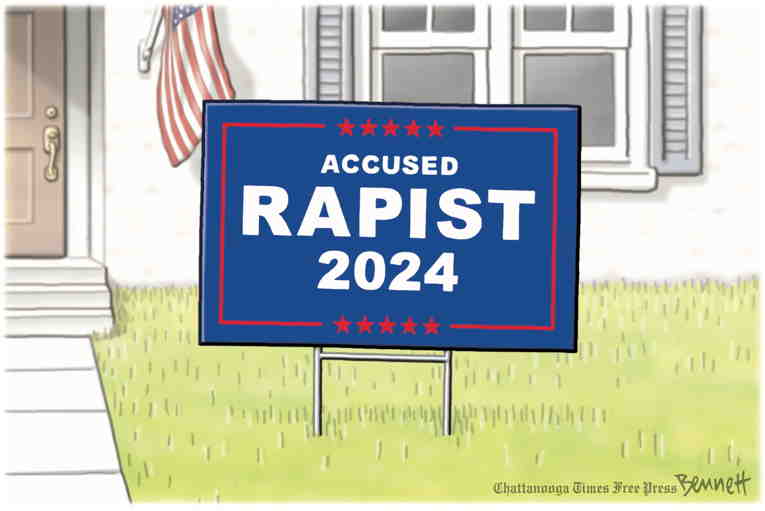 Political/Editorial Cartoon by Clay Bennett, Chattanooga Times Free Press on Trump Ramps Up Campaign