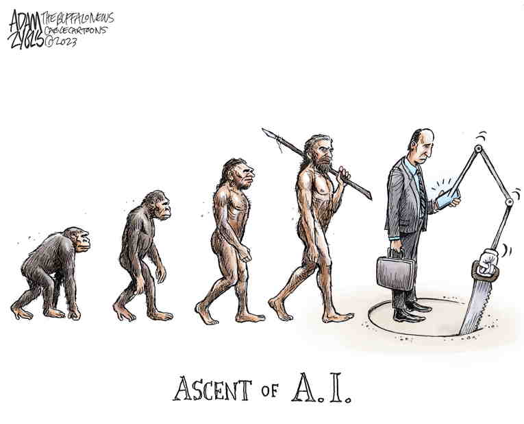 Political/Editorial Cartoon by Adam Zyglis, The Buffalo News on The End Is Near