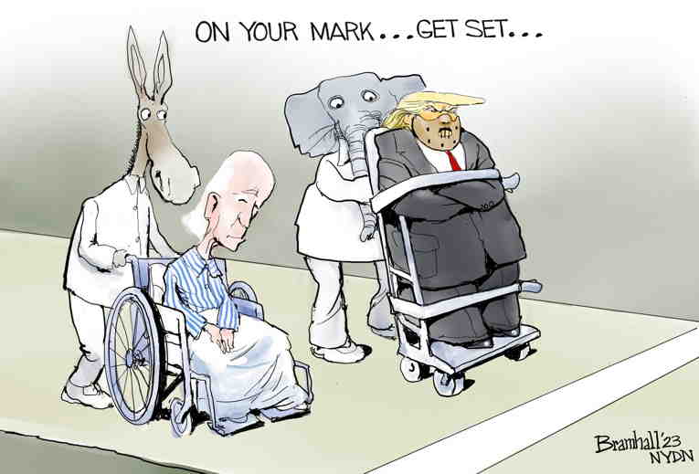 Political/Editorial Cartoon by Bill Bramhall, New York Daily News on Americans Disheartened
