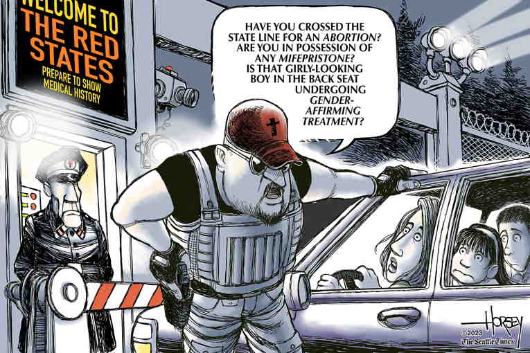 Political/Editorial Cartoon by David Horsey on GOP Doubles Down