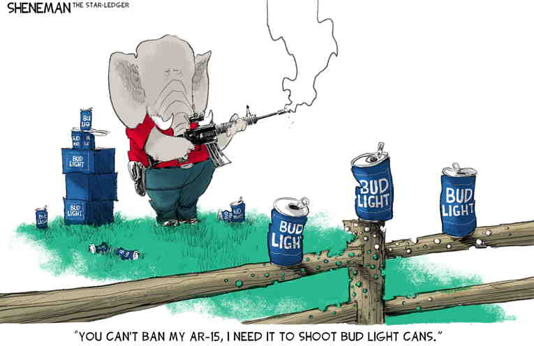 Political/Editorial Cartoon by Drew Sheneman, Newark Star Ledger on GOP Doubles Down