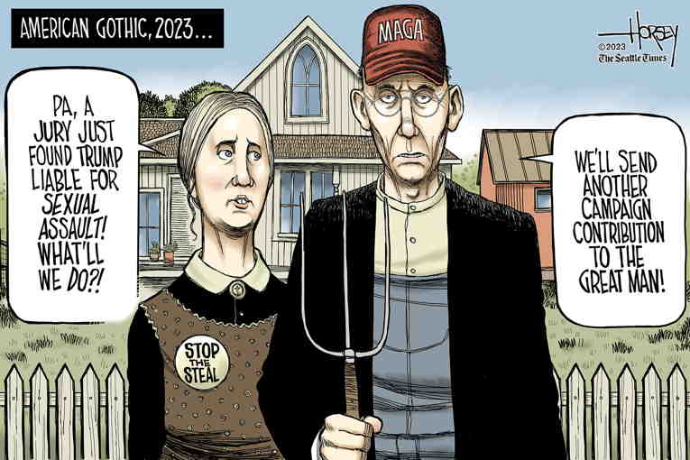 Political/Editorial Cartoon by David Horsey on Jury Finds Trump Liable