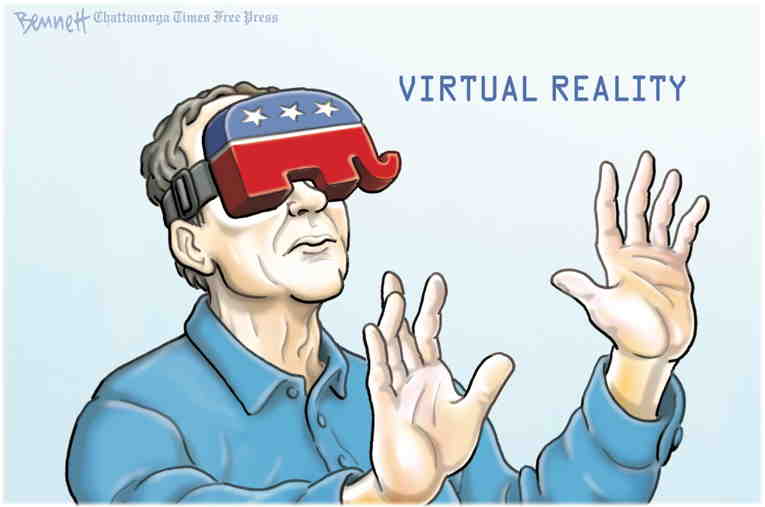 Political/Editorial Cartoon by Clay Bennett, Chattanooga Times Free Press on Republicans Attack DOJ