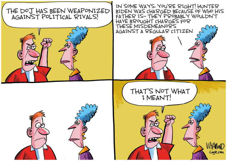 Political/Editorial Cartoon by Dave Whamond, Canada, PoliticalCartoons.com on Hunter Biden Accepts Plea Deal