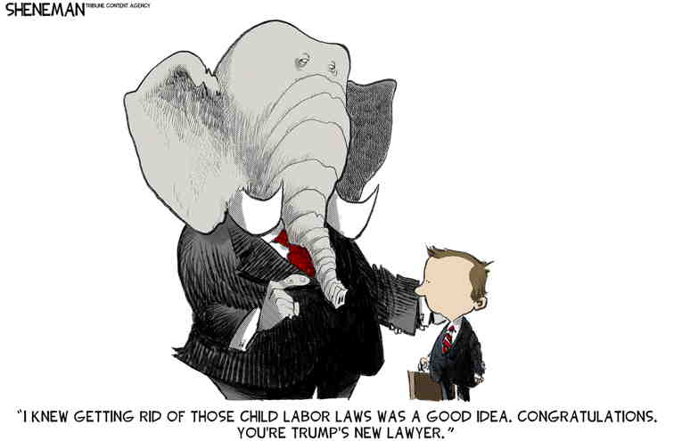 Political/Editorial Cartoon by Drew Sheneman, Newark Star Ledger on In Other News