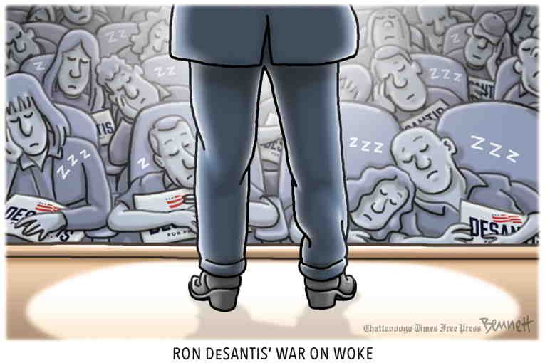 Political/Editorial Cartoon by Clay Bennett, Chattanooga Times Free Press on 2024 Race Heats Up