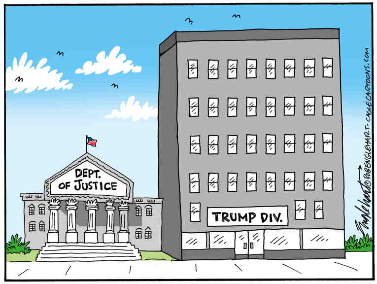 Political/Editorial Cartoon by Bob Englehart, Hartford Courant on Trump Target of Jan. 6 Probe