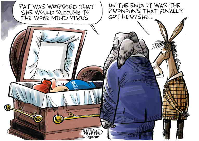 Political/Editorial Cartoon by Dave Whamond, Canada, PoliticalCartoons.com on Republicans Move Further Right