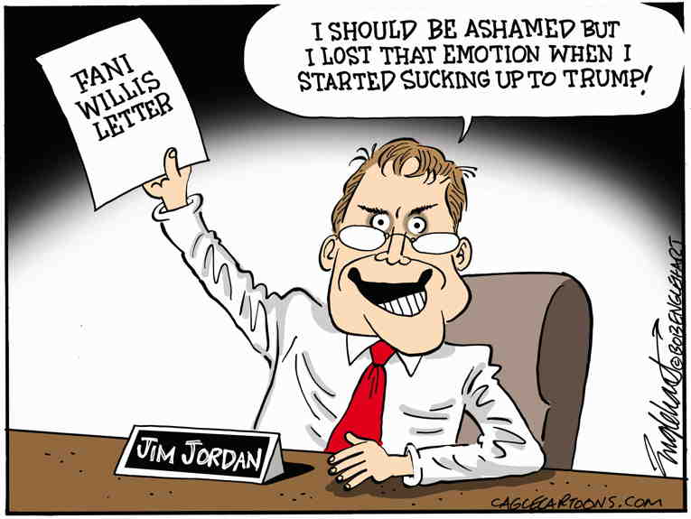 Political/Editorial Cartoon by Bob Englehart, Hartford Courant on GOP Seeks Derailment