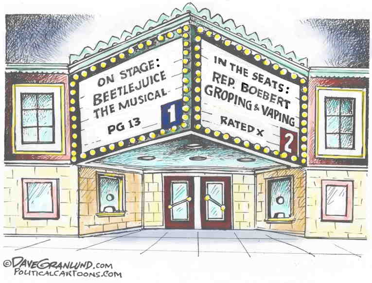 Political/Editorial Cartoon by Dave Granlund on Lauren Boebert Gets Cocky