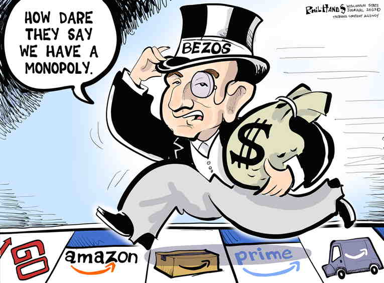 Political/Editorial Cartoon by Phil Hands, Wisconsin State Journal on In Other News