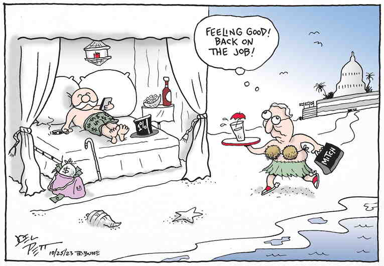Political/Editorial Cartoon by Joel Pett, Lexington Herald-Leader, CWS/CartoonArts Intl. on GOP Moves Further Right