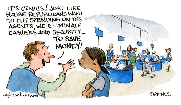 Political/Editorial Cartoon by Pat Byrnes, PoliticalCartoons.com on GOP Goes for Broke