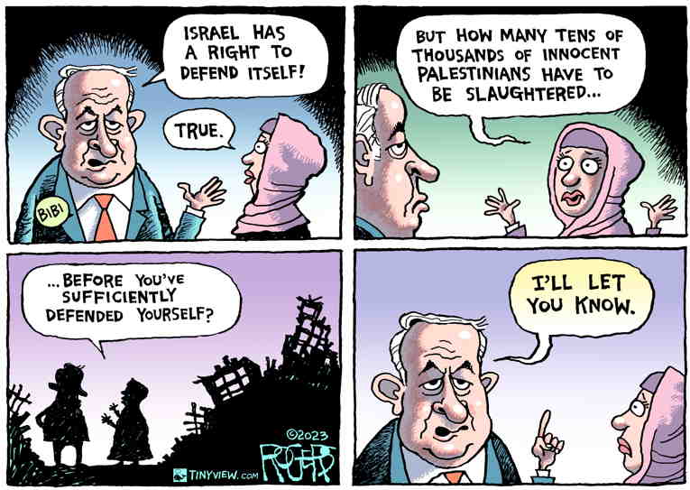 Political/Editorial Cartoon by Rob Rogers on War Pause Enacted