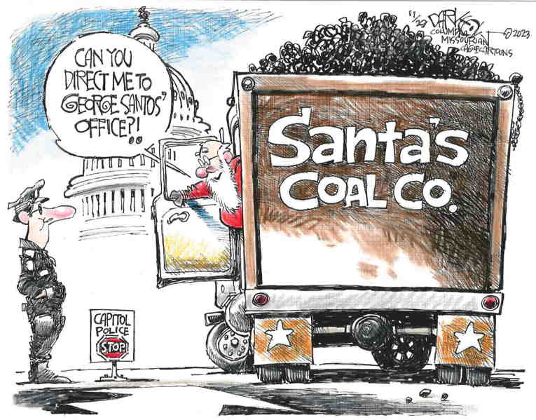 Political/Editorial Cartoon by John Darkow, Columbia Daily Tribune, Missouri on Christmas Season Arrives