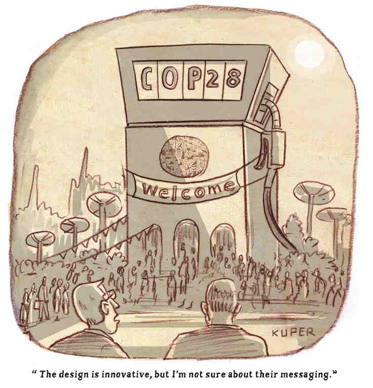 Political/Editorial Cartoon by Peter Kuper, PoliticalCartoons.com on Climate Summit Blows