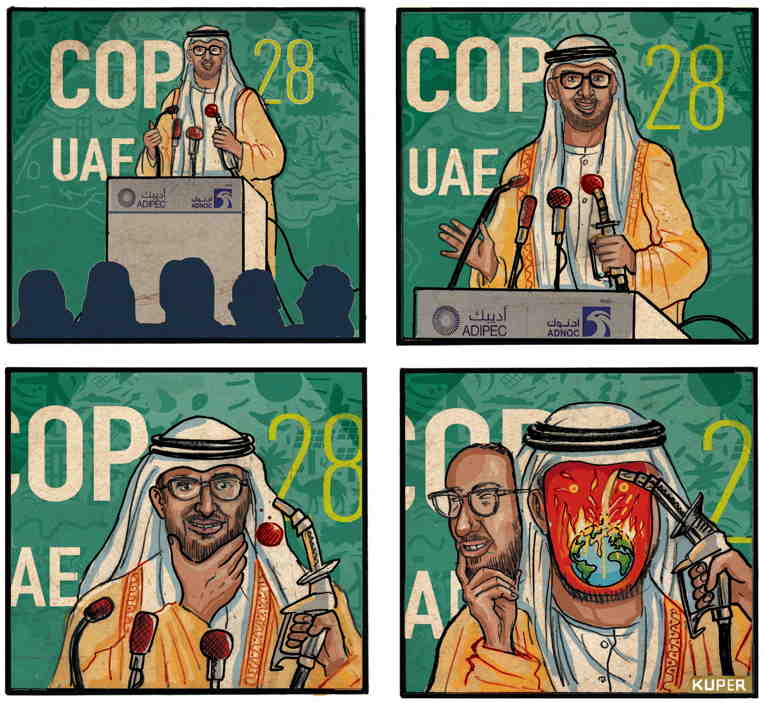Political/Editorial Cartoon by Peter Kuper, PoliticalCartoons.com on Climate Summit Blows