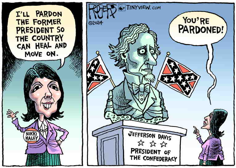 Political/Editorial Cartoon by Rob Rogers on Nikki Haley Cries Foul