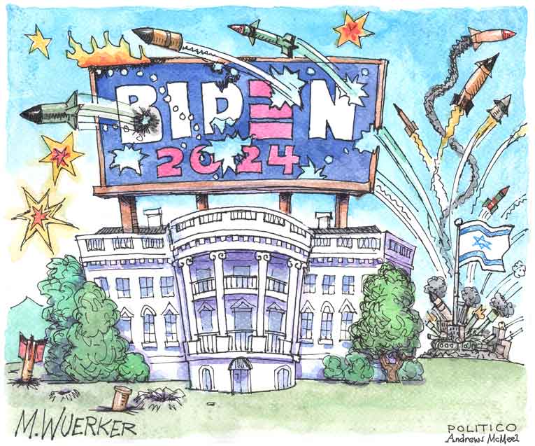 Political/Editorial Cartoon by Matt Wuerker, Politico on 23,000 Civilians Dead in Gaza