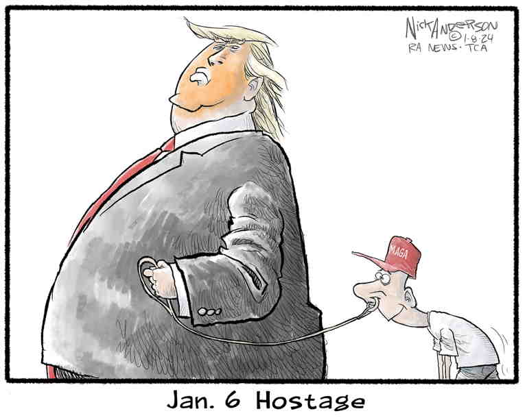 Political/Editorial Cartoon by Nick Anderson, Houston Chronicle on January 6 Remembered