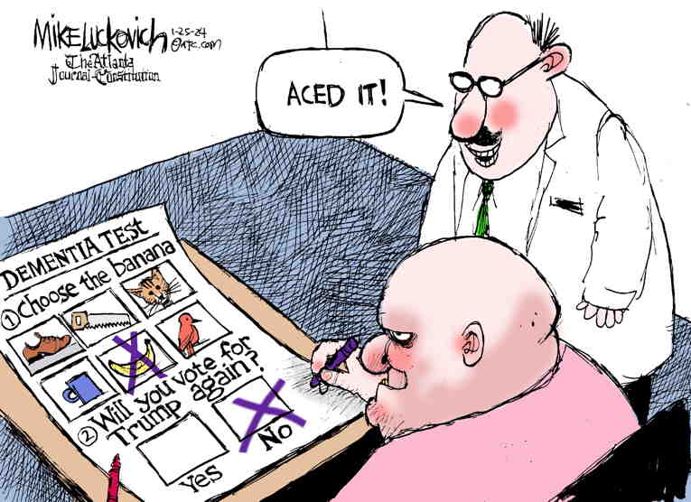 Political/Editorial Cartoon by Mike Luckovich, Atlanta Journal-Constitution on In Other News